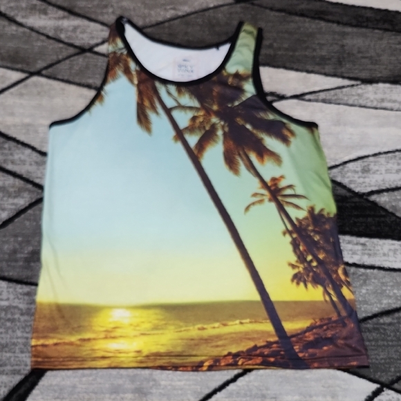 SPICY TUNA TROPICAL THEMED X-LARGE TANK-TOP - Picture 1 of 11